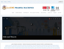 Tablet Screenshot of laxmipharmamachines.com